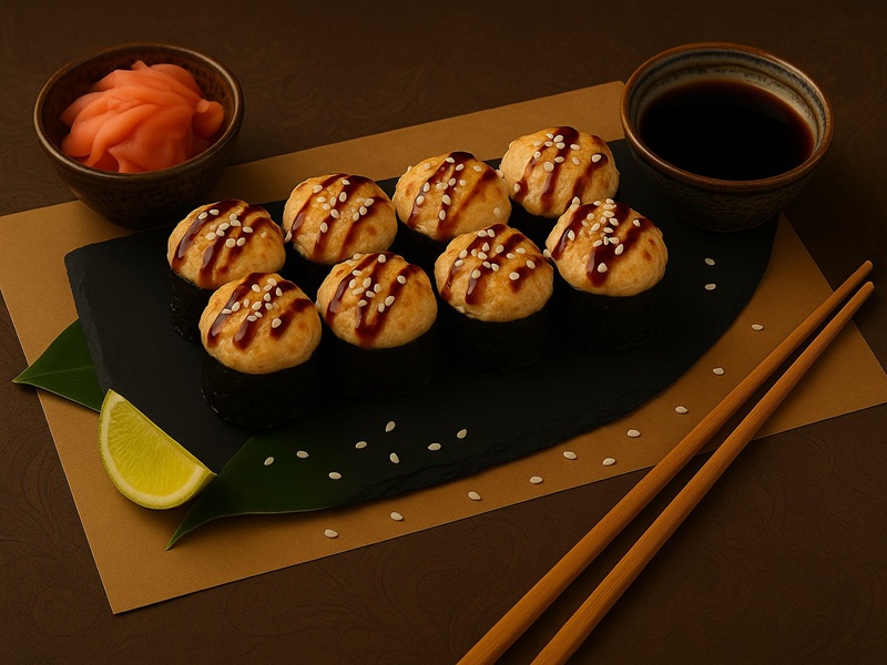 Ролл запеченный с мидиями