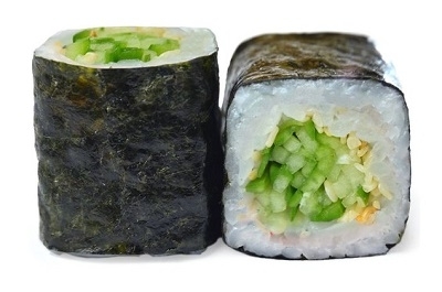 Классический ролл огурец+кунжут
