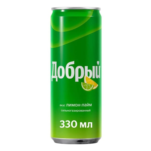 Лимонад добрый лимон-лайм 0,33 л.