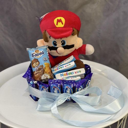 Сладкий подарок с мягкой игрушкой (0645)