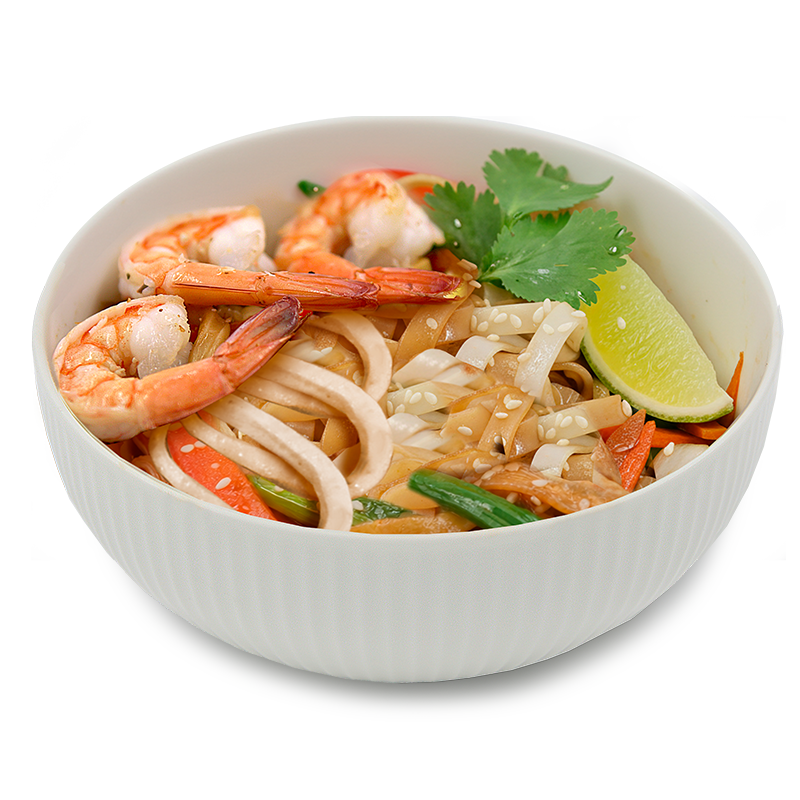 Удон с соусом устрично-перечным с морепродуктами