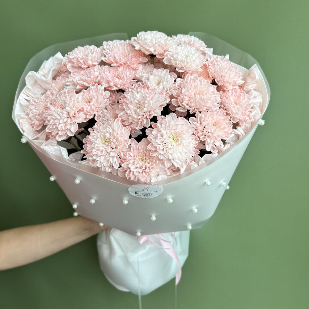 Монобукет из кустовых хризантем