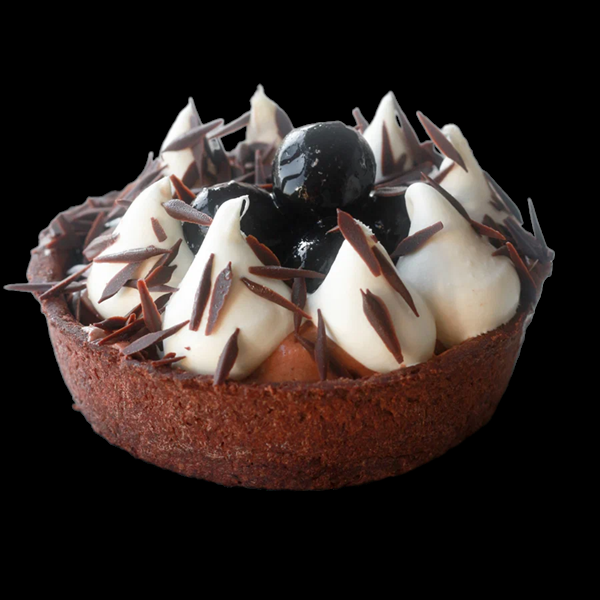 Шоколадная тарталетка с вишней