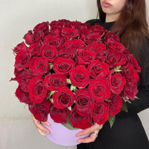 Красная Роза 51 в коробе