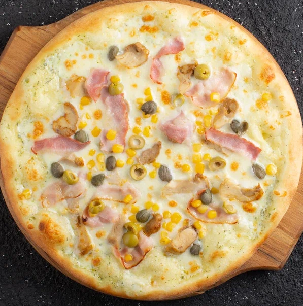 Пицца с беконом и кукурузой 40 см