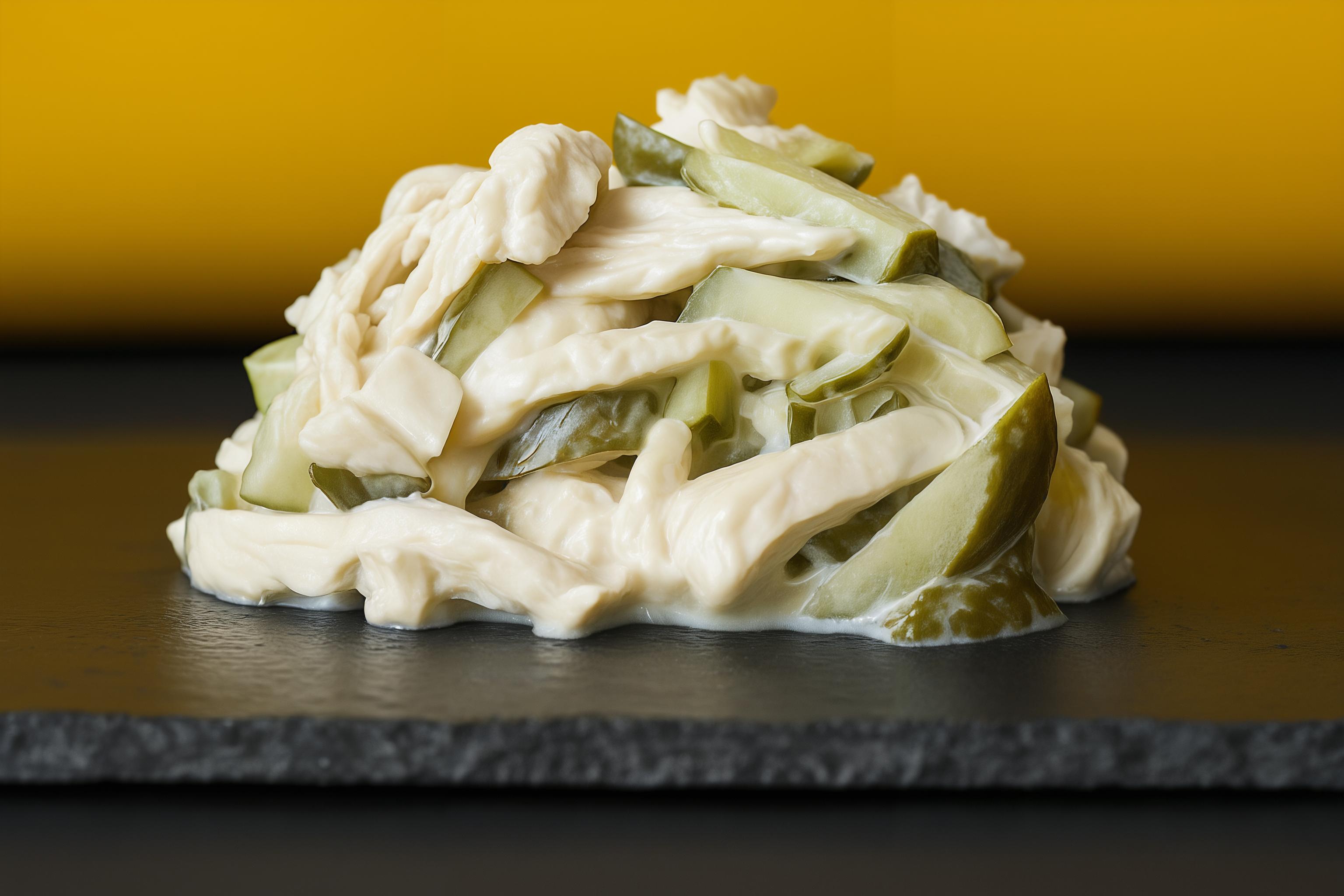 Салат из курицы с корнишонами
