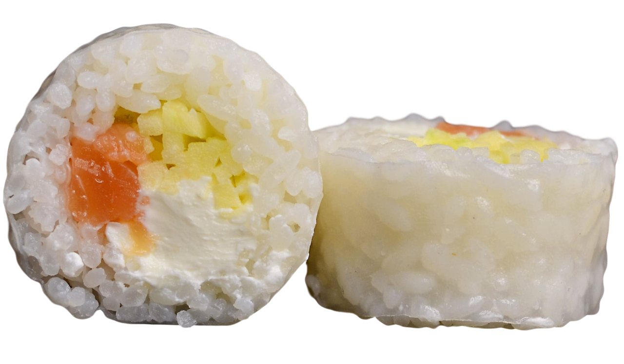 Ролл Нежный с копчёным лососем и яблоком