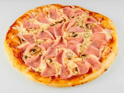 Пицца Ветчина и грибы средняя
