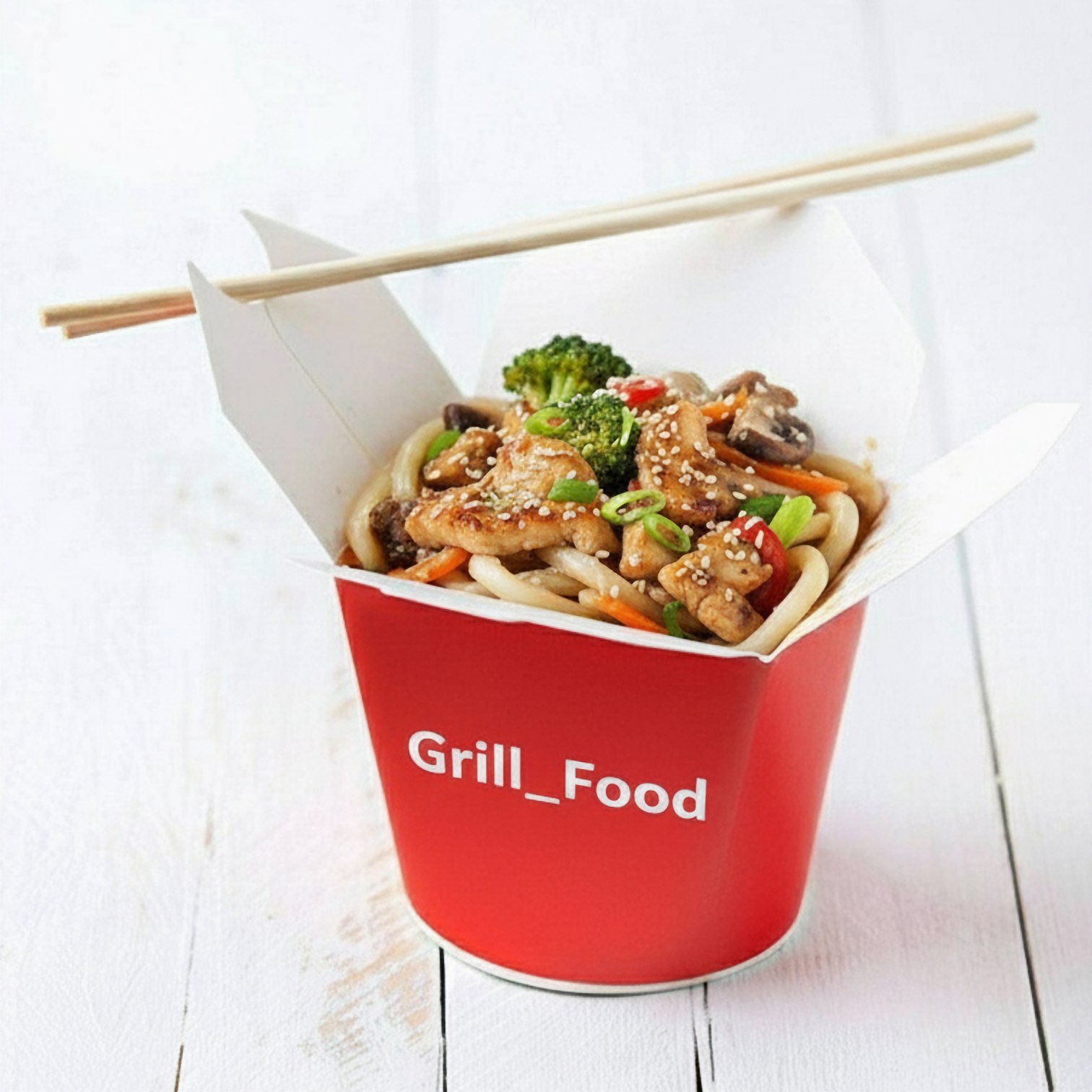 Лапша-удон с курицей 