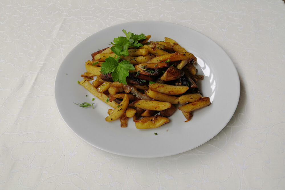 Картофель с грибами
