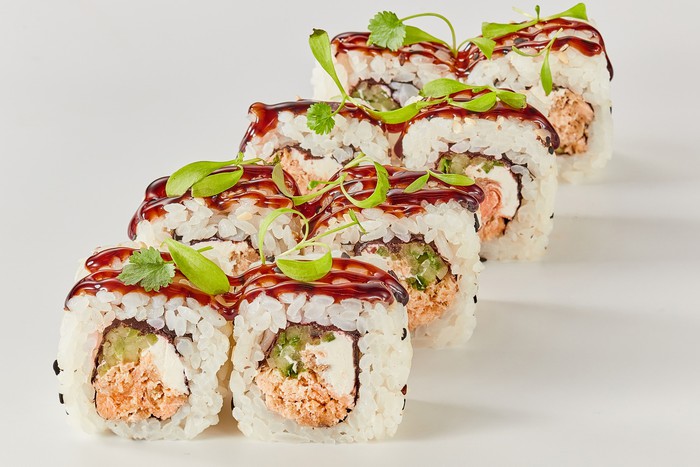 Сливочный с лососем терияки