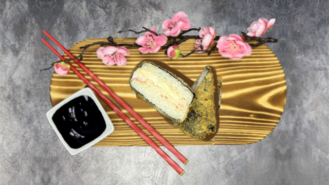 Онигири темпура-краб (соус грибной)