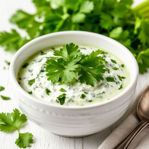 Мацони с кинзой