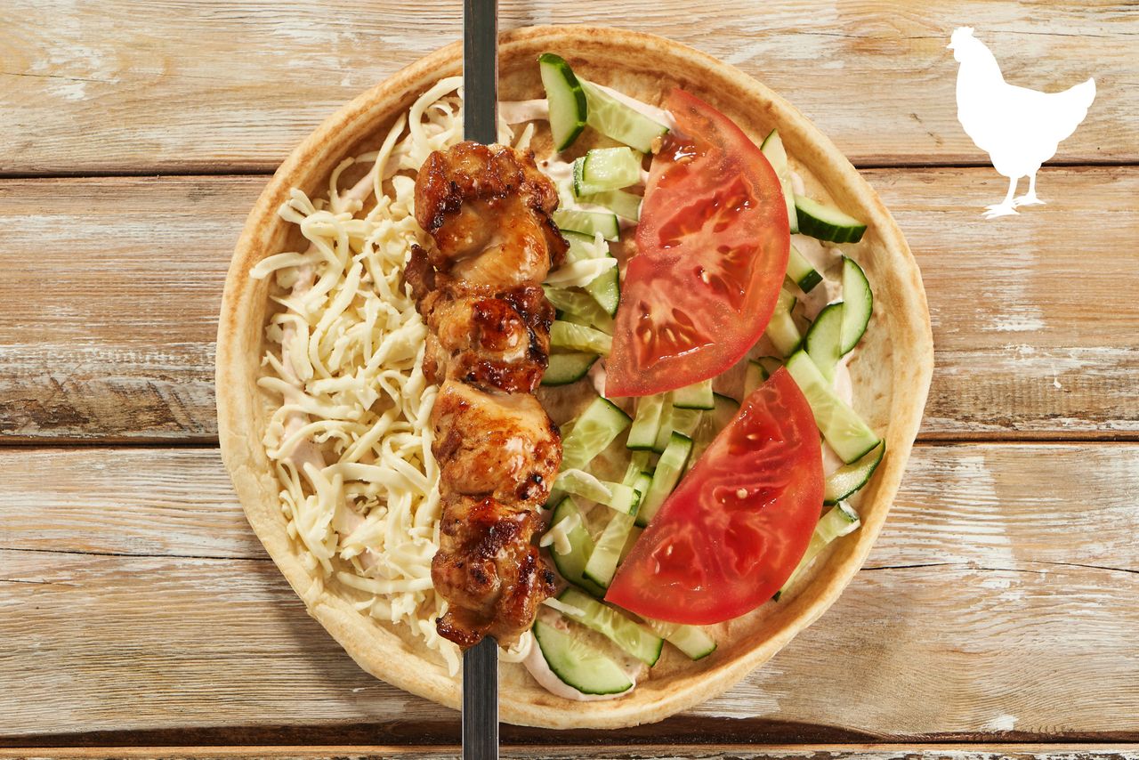 Закрытая пицца (курица)