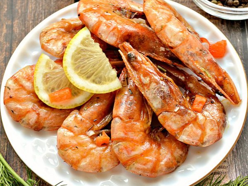 Креветки королевские варёные