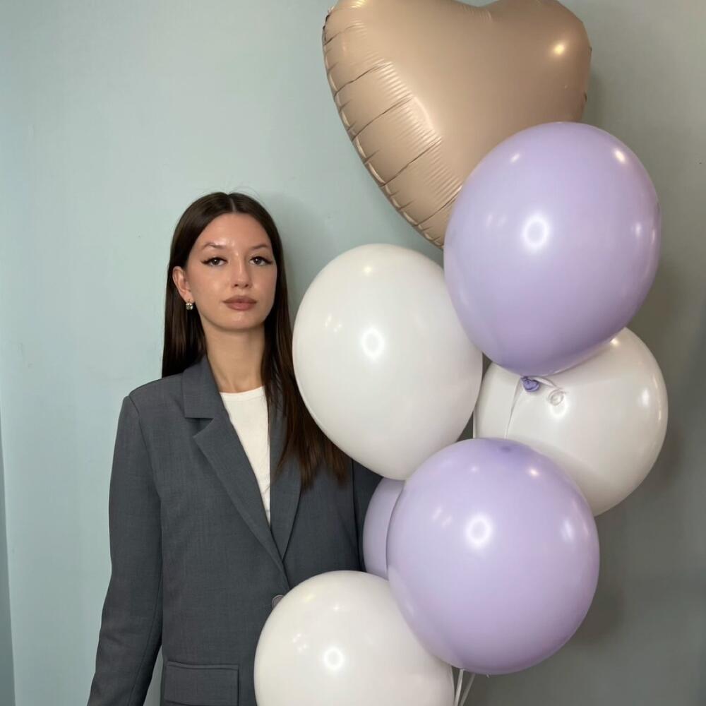 Фонтан шаров с сердцем