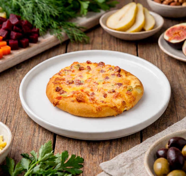 Пицца с колбасой