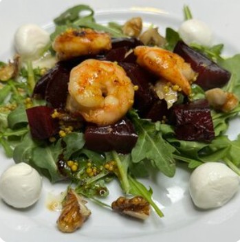 Салат с креветками