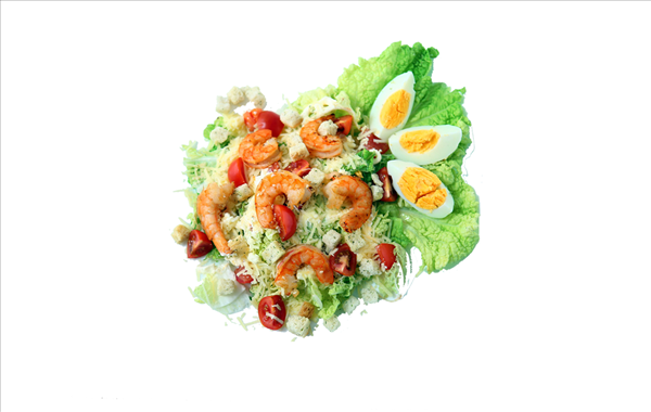 Салат Цезарь с креветками