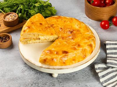 Осетинский пирог с сыром и свек.листьями