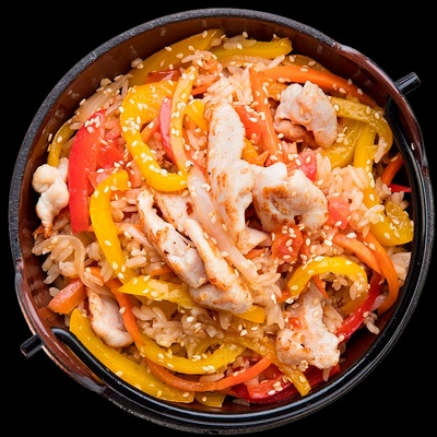 Японский рис с морепродуктами