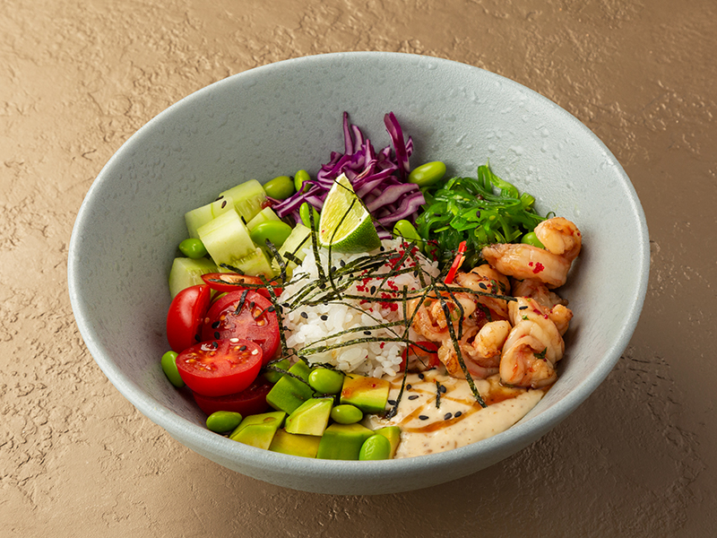 Поке с креветками