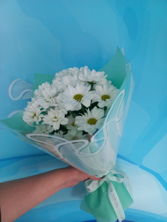 Букет из кустовых хризантем 