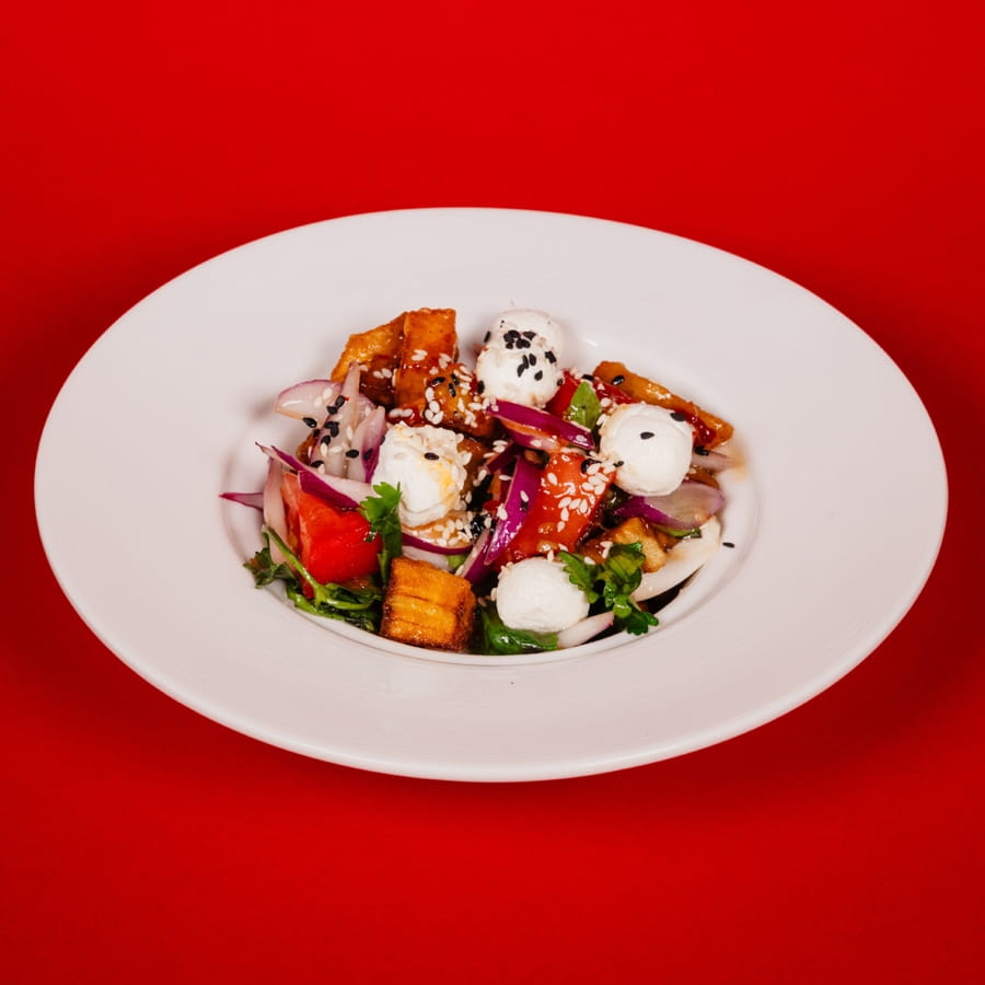 С жареными баклажанами