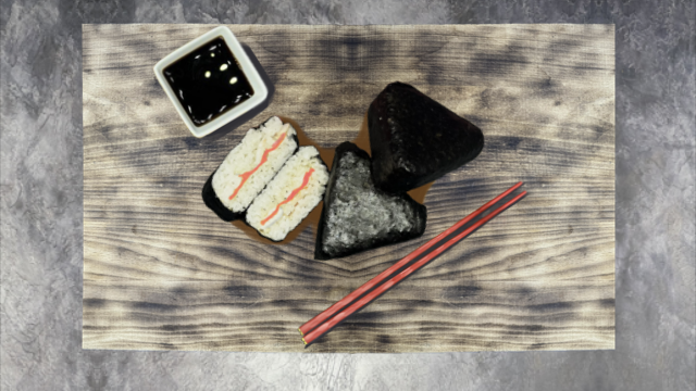 Онигири Трио-лосось (грибной)