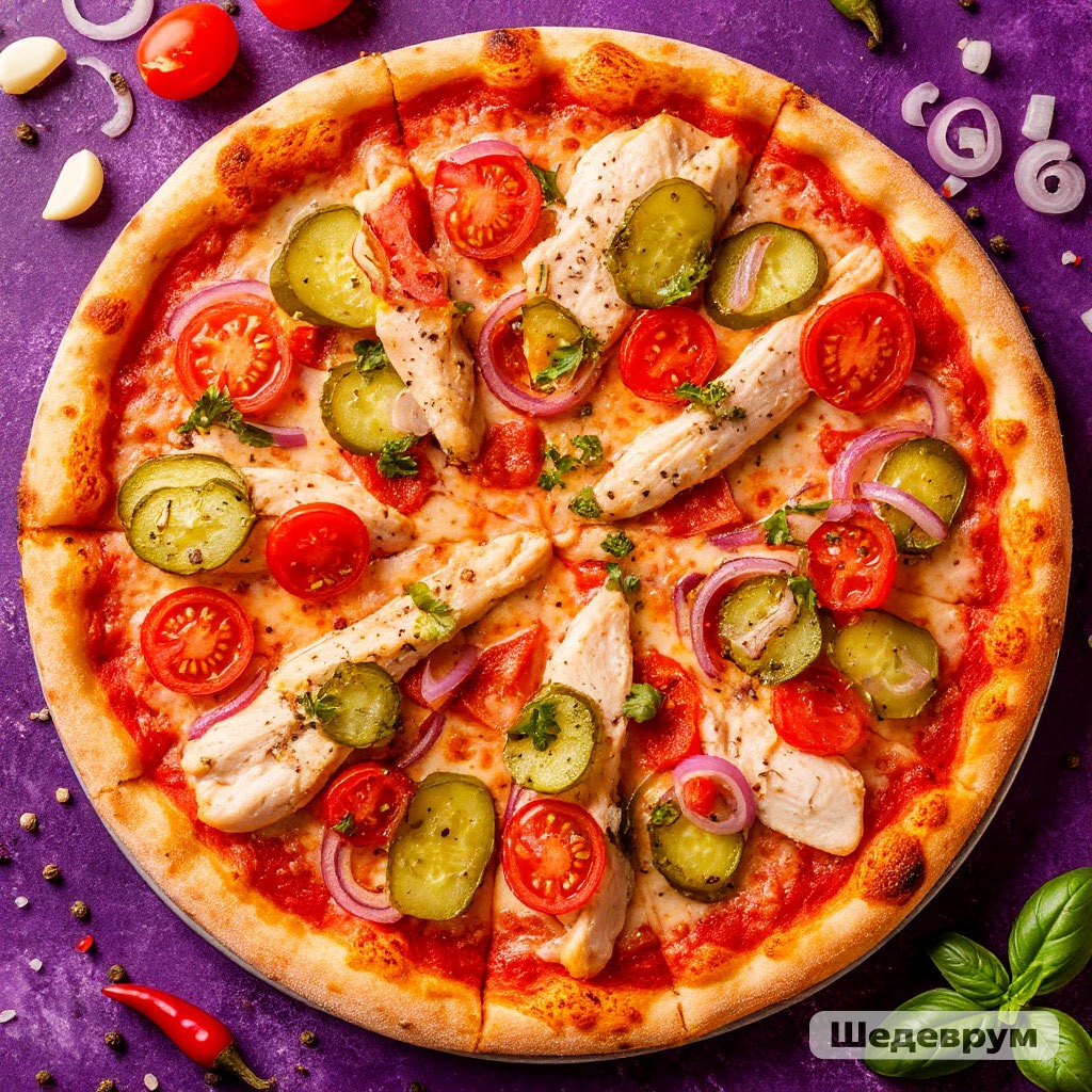 Пицца 35 см Чикен бургер