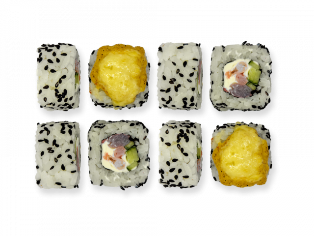 Филадельфия с креветкой и лососем спайси