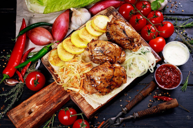 Шашлык из куриных бёдер (бизнес)