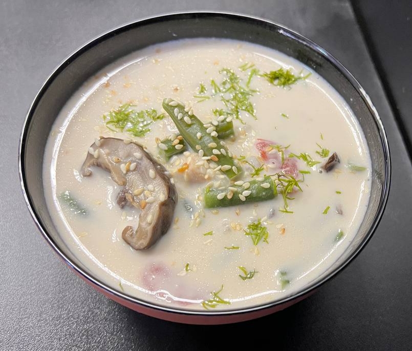Сырный суп с копчёной курочкой