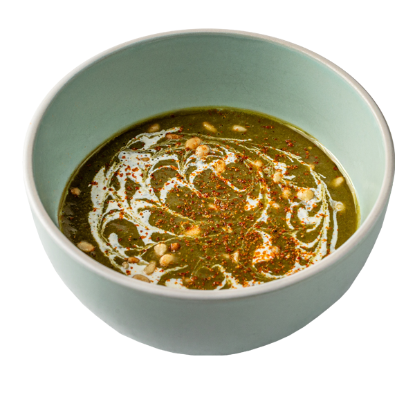 Крем-суп из шпината и нута