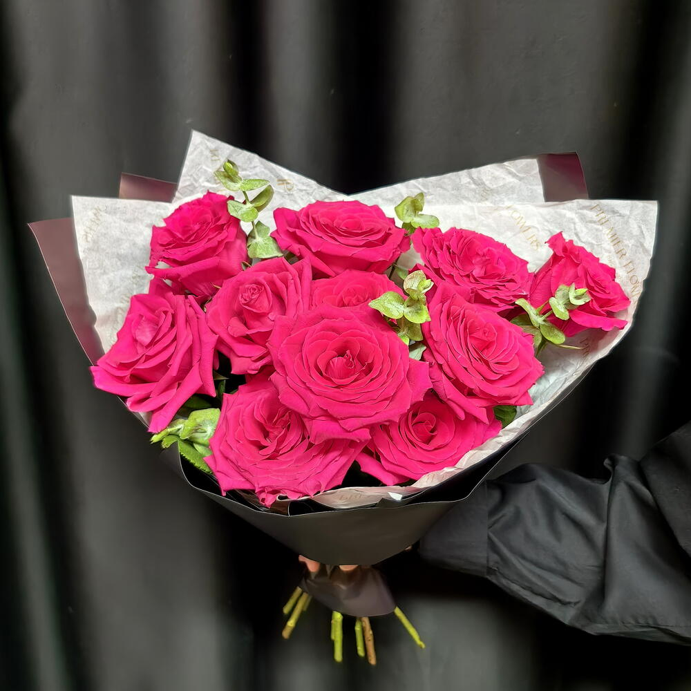 Букет из 11 розовых роз для мамы (код 427)