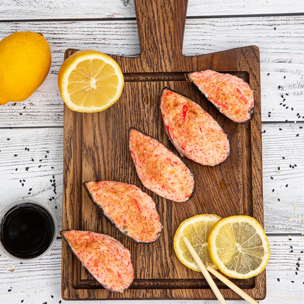 Мидии с яки соусом