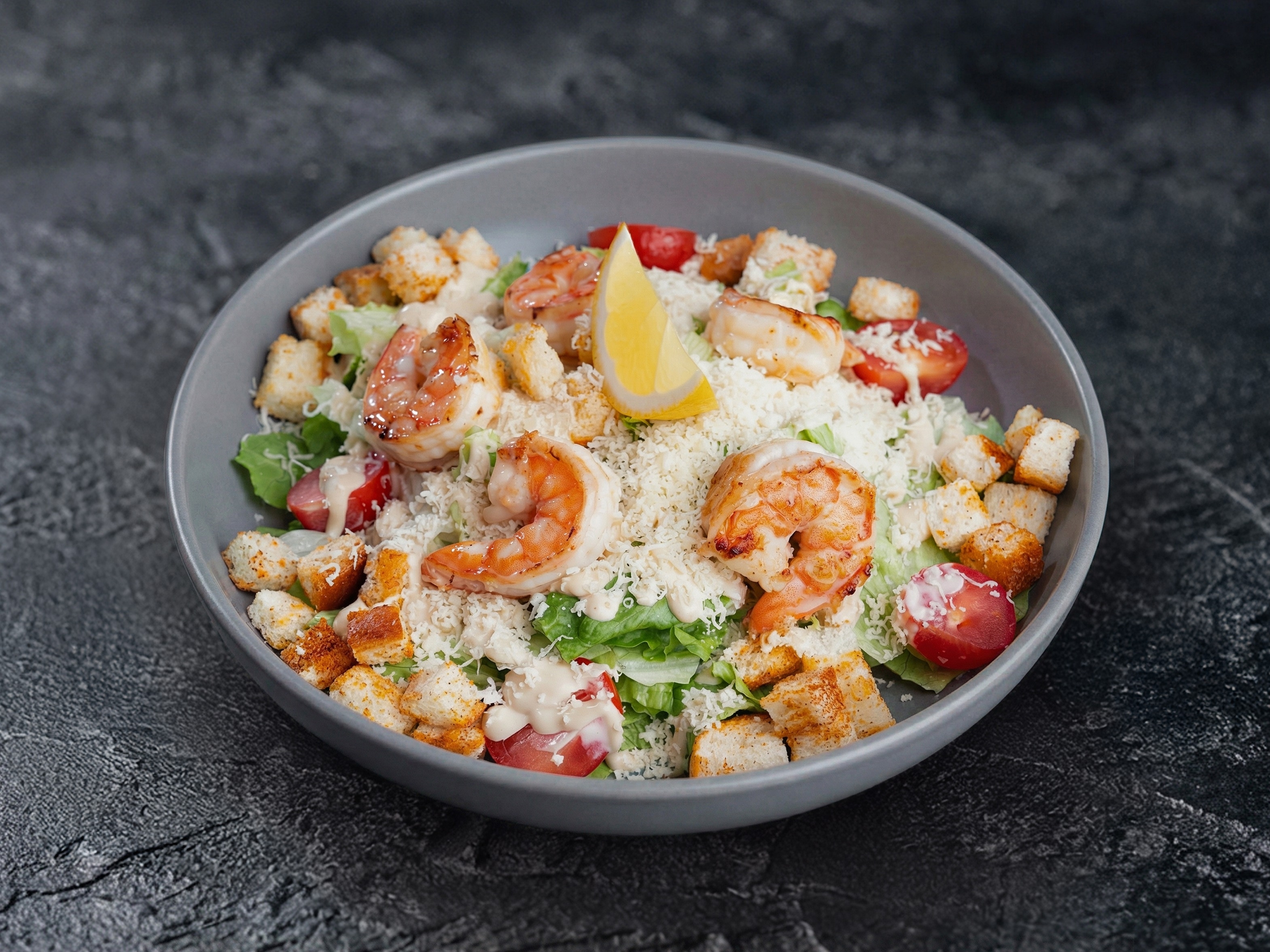 Салат «Цезарь с креветками»