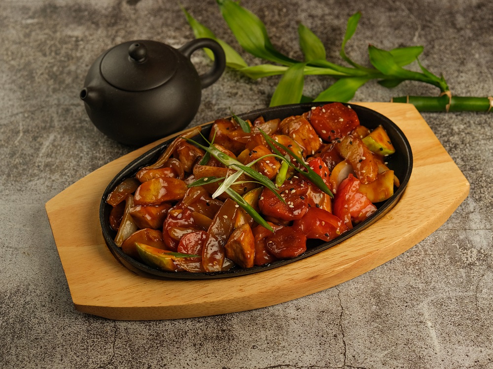 Сковородка с куриным филе
