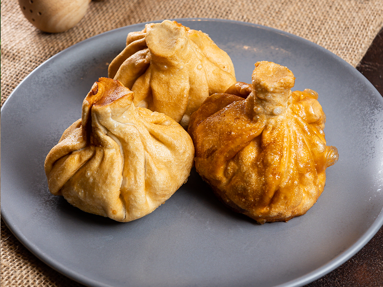 Хинкали из телятины жареные