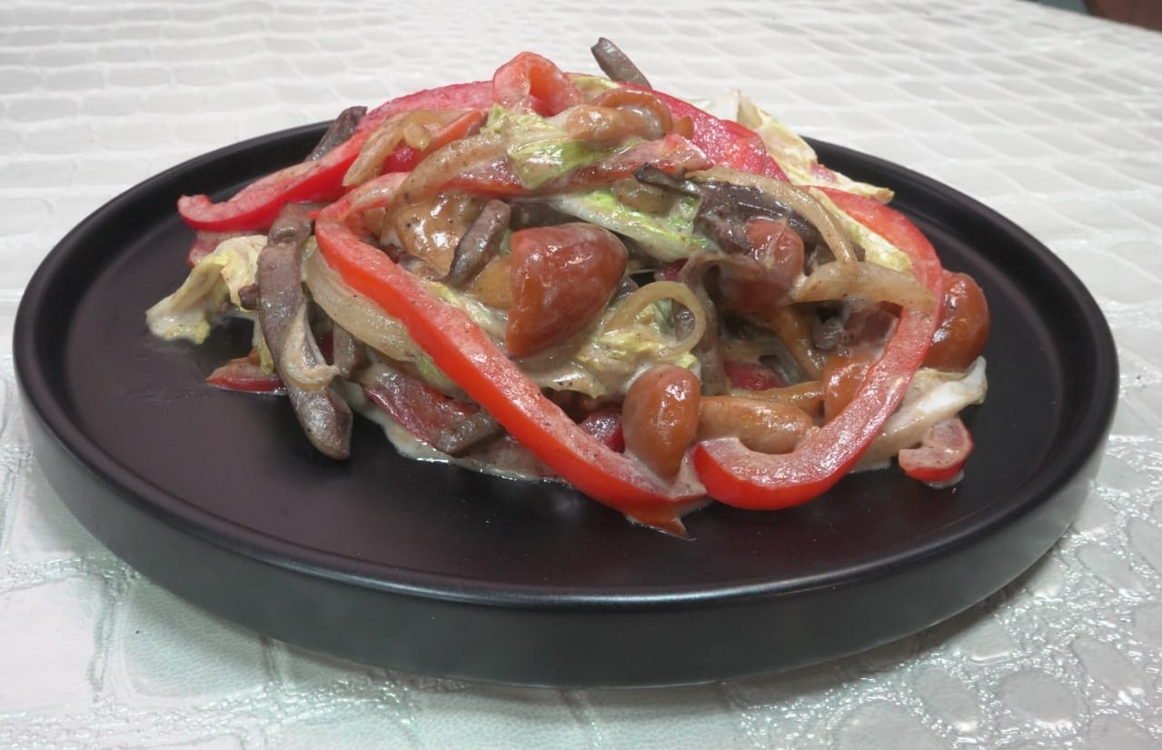 Салат с печенью