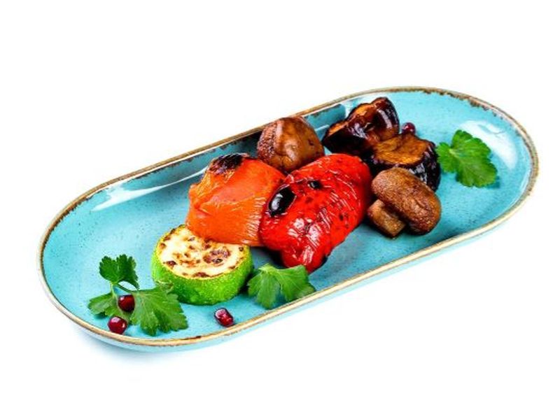 Шашлык из овощей на мангале