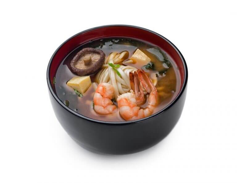 Мисо с тигровой креветкой