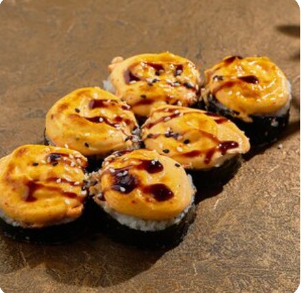 Ролл Запеченный краб под соусом яки