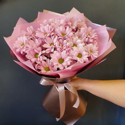 Розовая ромашка