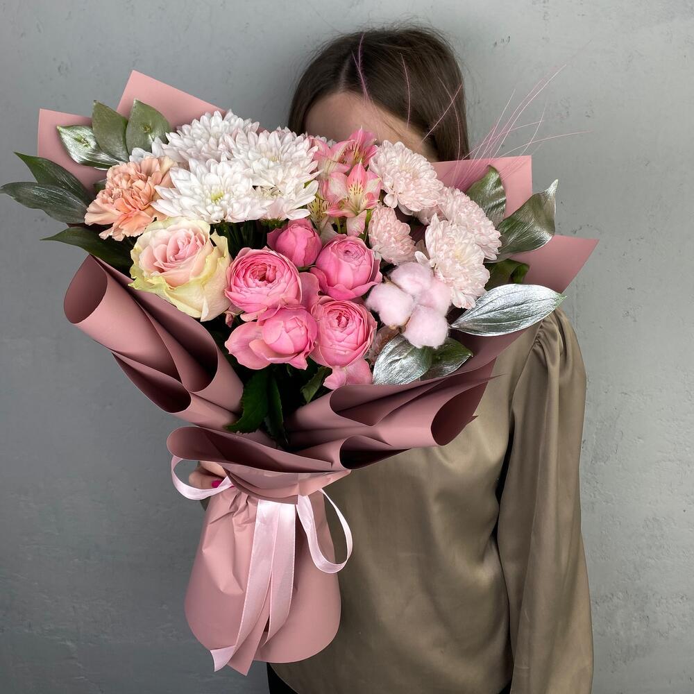 Букет из роз и хризантем ББ