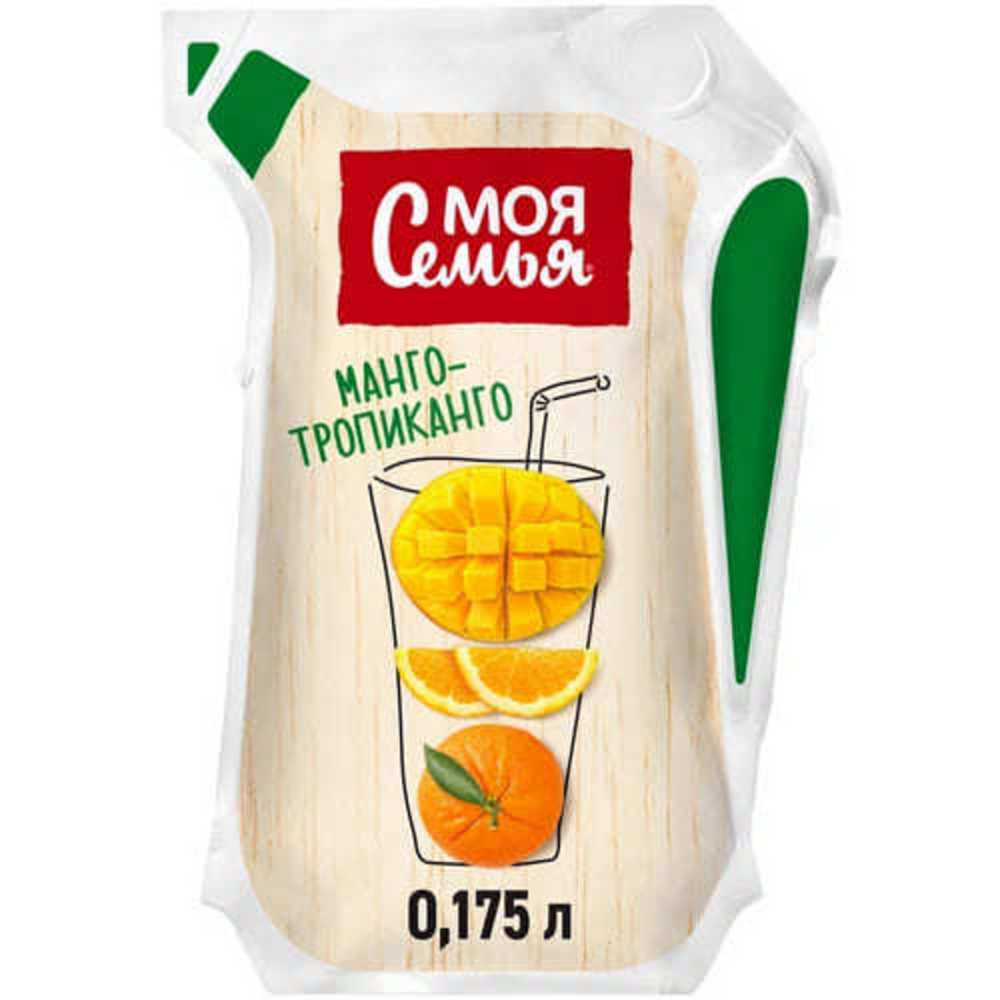 Моя Семья Сок Нектар тропический вкус 0,175 мл.