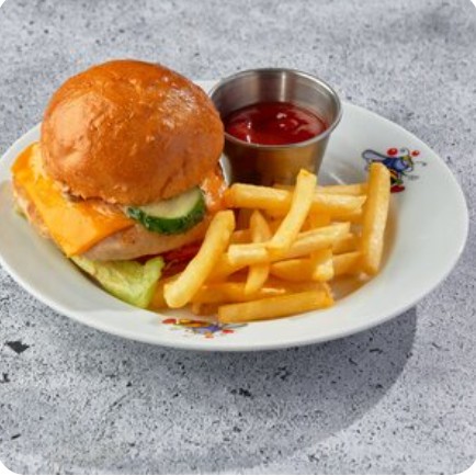 Мини-бургер с картошкой фри