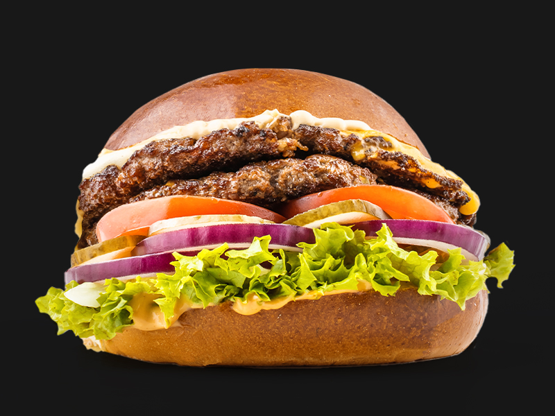 Бургер Самый Вкусный black angus двойной