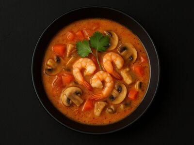 Суп Том ям с креветками