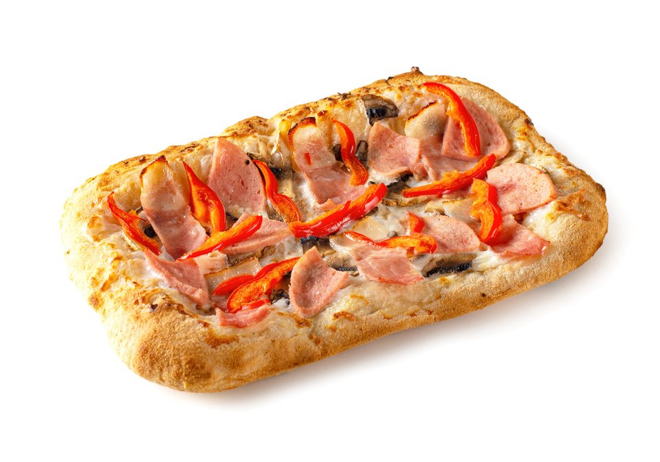 Пицца ветчина и бекон